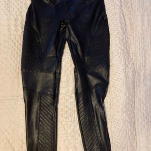 Spanx Moto faux leather leggings size extra large
